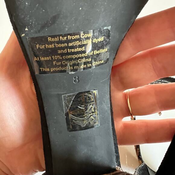 Jeffrey Campbell Lindsay Calf Hair Animal Print Heels - Picture 9 of 10